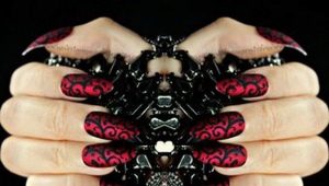 Gothic style manicure design