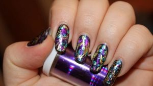 Foil for gel polish: what is it, types and application in design