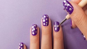 Simple drawings of gel polish on nails for beginners