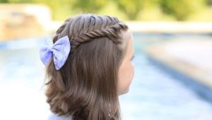 Choosing a hairstyle for school for a girl with short hair