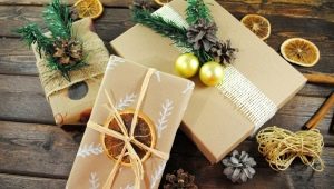 How beautiful and original to wrap a gift in craft paper?