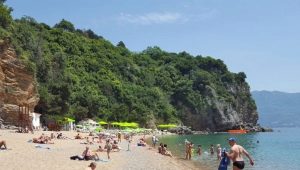 Mogren beach in Budva (Montenegro)