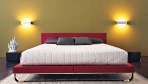 Sconces in the bedroom above the bed: types and location