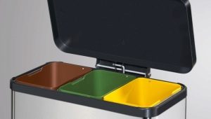 Separate waste bins