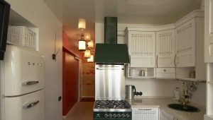 Kitchen design in Khrushchev 6 sq. m with refrigerator