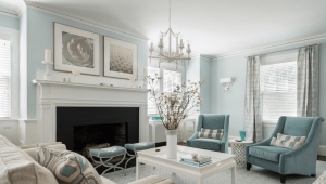 Blue living room: design rules