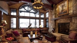 Living room in country style: subtleties of design and examples