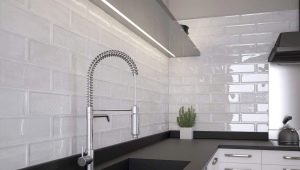 Boar tile on the kitchen apron: selection and installation