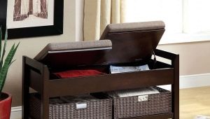 Poufs with a storage box in the hallway: what are they and how to choose the right one?