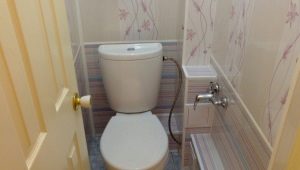 How can you hide pipes in a toilet?