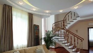 Stairs in the living room: their types and tips for location