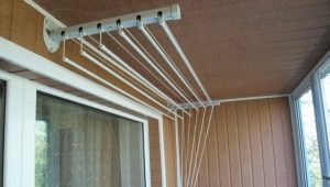 Liana for drying clothes on the balcony: varieties and installation instructions