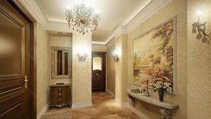 Wallpaper in the corridor: types, colors, design