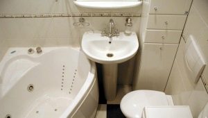 Design options for a combined bathroom in Khrushchev