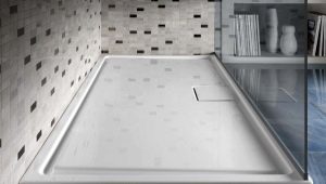 Acrylic shower trays: pros and cons, varieties, choices