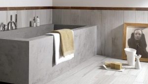 Concrete baths: pros and cons, examples in the interior