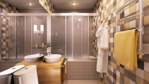Bathroom interior design 3 sq. m