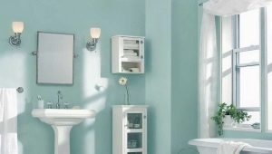 Bathroom design with painted walls