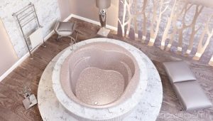 Round baths in the interior