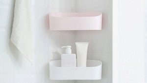 Plastic shelves for the bathroom: varieties, recommendations for choosing