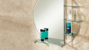 Mirror with a shelf in the bathroom: varieties, recommendations for choosing