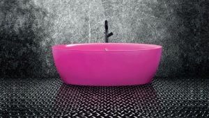 Colored acrylic bathtubs: varieties, recommendations for choosing