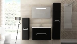 Hanging pencil cases in the bathroom: features and choices