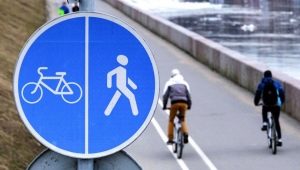Road signs for cyclists