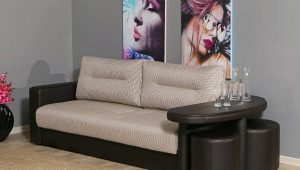 Sofas with a table: varieties and tips for choosing