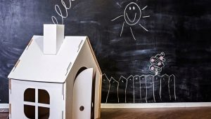 How to make a cardboard house for crafts?