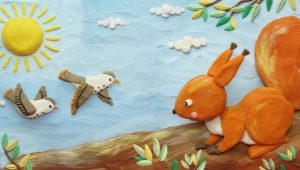 Plasticine bas-relief