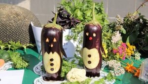 Making an eggplant penguin