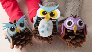 Variety of pine cone crafts