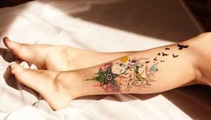 Tattoo on the leg for girls