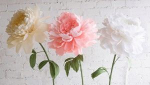 Large corrugated paper flowers