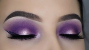 Doing purple makeup