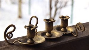 Bougeoirs en fer forgé