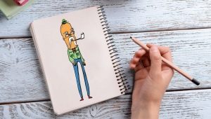 Drawing people in sketchbook