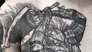 Berserker tattoo: meaning and sketches