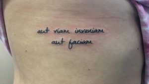Tattoo for girls in the form of inscriptions in Latin with translation