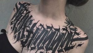 Lettering style tattoo