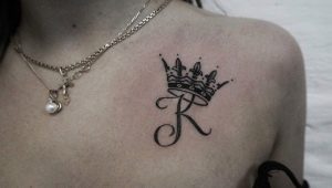 Tattoo in the form of letters