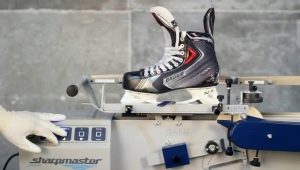 Types and operation of skate sharpening machines