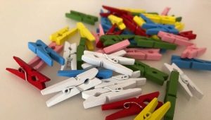 Features of wooden clothespins
