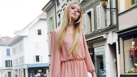 Peach dress - for a delicate look