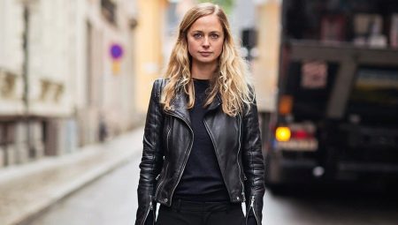 Veste en cuir noir - modèles populaires (75 photos)