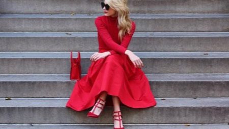 What can I wear with a red dress?