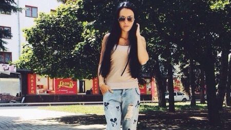 Jeans with Mickey Mouse