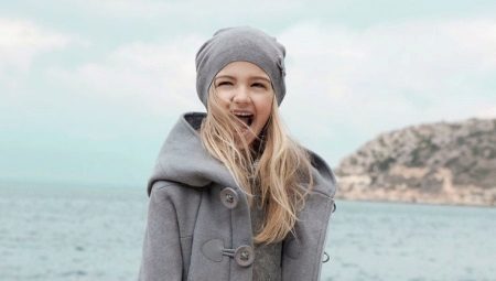 Draped coat for girls