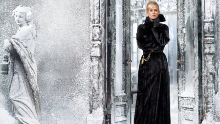 Manteau long en vison